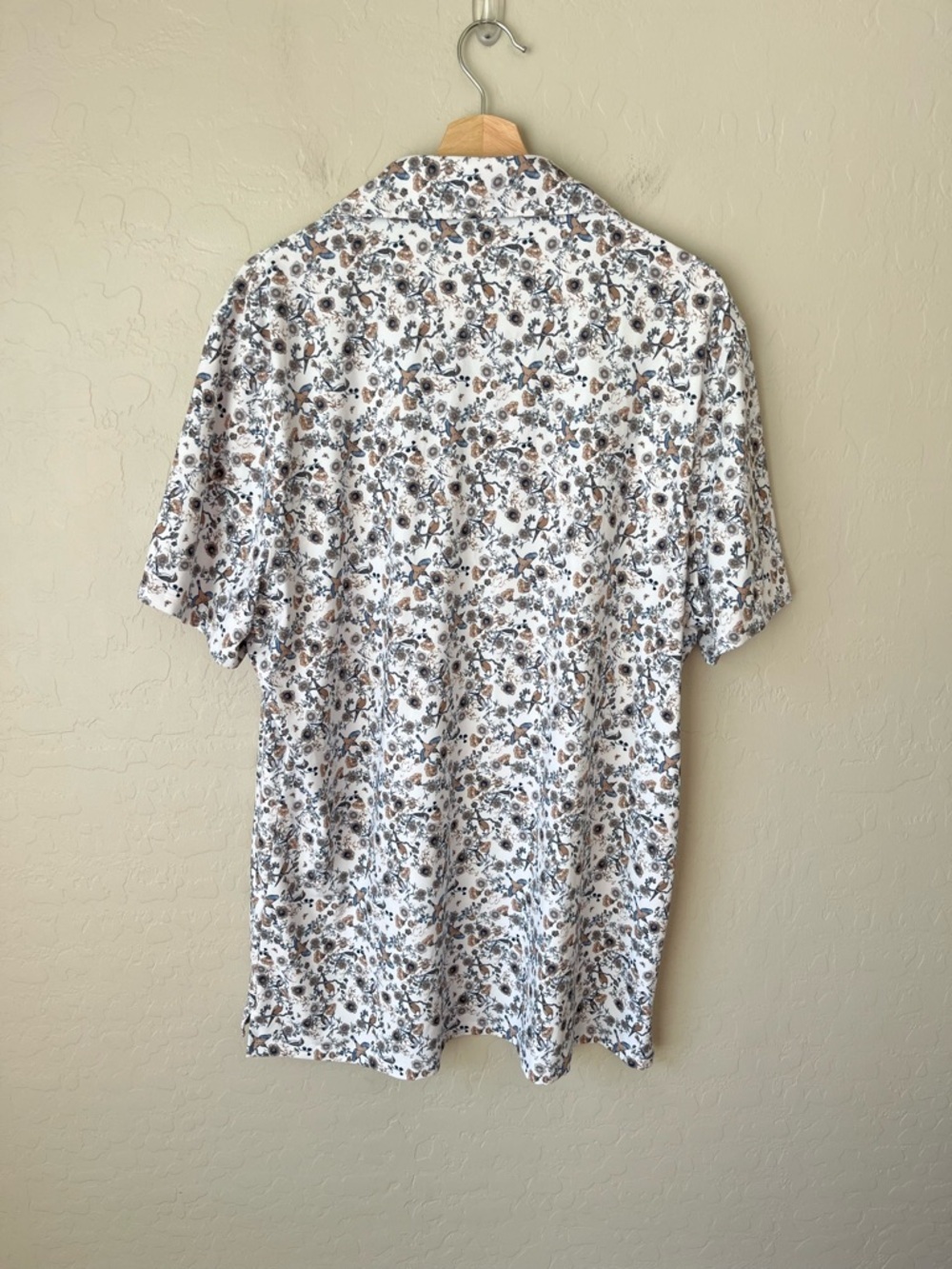 G/FORE G4 Botanical Garden Tech Bird Floral Print Golf Polo Oak Size Men’s XL - Picture 2 of 6